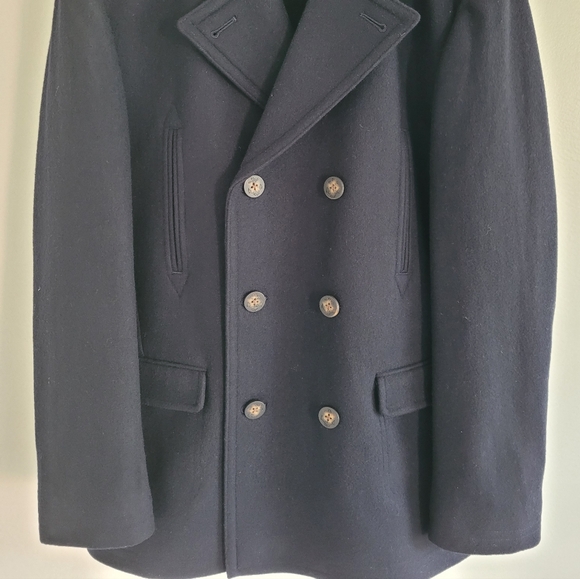 Lauren Ralph Lauren Kids Classic Dark Pea Coat - Picture 2 of 2